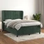 Box spring bed with dark green velvet mattress 140x190 cm by , Beds and slatted bases - Ref: Foro24-3129210, Price: 541,11 €,...