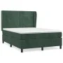 Box spring bed with dark green velvet mattress 140x190 cm by , Beds and slatted bases - Ref: Foro24-3129210, Price: 541,11 €,...