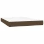 Box spring bed with dark brown fabric mattress 140x190 cm by , Beds and slatted bases - Ref: Foro24-3131428, Price: 513,06 €,...