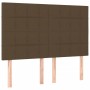 Box spring bed with dark brown fabric mattress 140x190 cm by , Beds and slatted bases - Ref: Foro24-3131428, Price: 494,45 €,...