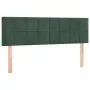 Box spring bed with mattress and LED dark green velvet 140x200cm by , Beds and slatted bases - Ref: Foro24-3134408, Price: 43...