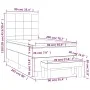 Box spring bed with taupe gray fabric mattress 90x200 cm by , Beds and slatted bases - Ref: Foro24-3136569, Price: 402,31 €, ...