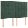 Box spring bed with dark green velvet mattress 140x190 cm by , Beds and slatted bases - Ref: Foro24-3137842, Price: 561,92 €,...