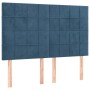 Cama box spring con colchón terciopelo azul oscuro 140x200 cm de , Camas y somieres - Ref: Foro24-3137849, Precio: 496,15 €, ...