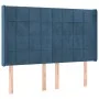 Box spring bed with mattress and LED dark blue velvet 140x190 cm by , Beds and slatted bases - Ref: Foro24-3139563, Price: 48...
