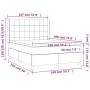 Box spring bed with mattress and LED dark blue velvet 140x190 cm by , Beds and slatted bases - Ref: Foro24-3139563, Price: 48...