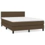 Box spring bed with dark brown fabric mattress 140x190 cm by , Beds and slatted bases - Ref: Foro24-3140052, Price: 430,28 €,...