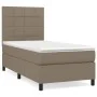 Box spring bed with taupe gray fabric mattress 80x200 cm by , Beds and slatted bases - Ref: Foro24-3141733, Price: 356,59 €, ...
