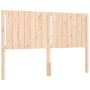 Bed frame with solid wood headboard 160x200 cm by , Beds and slatted bases - Ref: Foro24-3192956, Price: 153,43 €, Discount: %