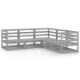 Muebles de jardín 5 piezas gris madera de pino maciza de , Conjuntos de jardín - Ref: Foro24-3075726, Precio: 311,88 €, Descu...