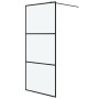 Duschwand aus schwarz mattiertem ESG-Glas, 90 x 195 cm von , Duschwände und Duschwände - Ref: Foro24-152111, Preis: 168,07 €,...