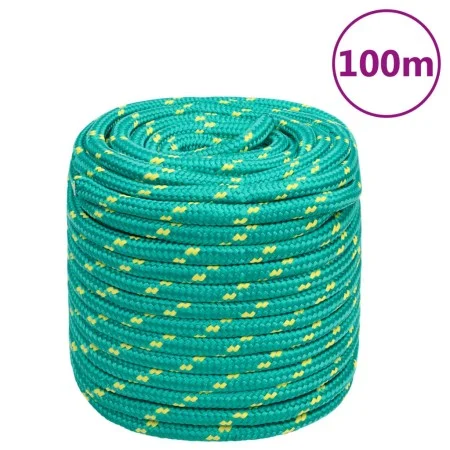 Green polypropylene boat rope 16 mm 100 m by , Ropes and metal cords - Ref: Foro24-152733, Price: 88,84 €, Discount: %