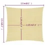 Beige HDPE sail awning 160 g/m² 2.5x2.5 m by , Umbrellas - Ref: Foro24-311108, Price: 23,67 €, Discount: %