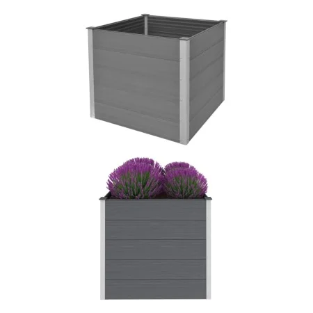 Arriate de WPC gris 100x100x91 cm de vidaXL, Maceteros y jardineras - Ref: Foro24-43606, Precio: 293,72 €, Descuento: %