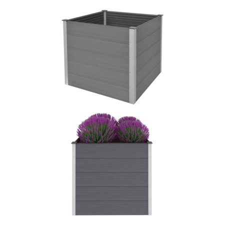 Graues WPC-Blumenbeet 100x100x91 cm von vidaXL, Töpfe und Pflanzgefäße - Ref: Foro24-43606, Preis: 299,54 €, Rabatt: %
