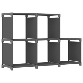 Shelving with 5 gray fabric cubes 103x30x72.5 cm by , Bookcases and shelves - Ref: Foro24-322604, Price: 21,08 €, Discount: %