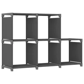 Shelving with 5 gray fabric cubes 103x30x72.5 cm by , Bookcases and shelves - Ref: Foro24-322604, Price: 20,80 €, Discount: %
