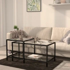 2-piece coffee table transparent tempered glass by , Side tables - Ref: Foro24-331613, Price: 108,74 €, Discount: %