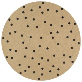 Handgewebter Juteteppich mit Tupfenmuster, 120 cm von , Teppiche - Ref: Foro24-133687, Preis: 36,60 €, Rabatt: %