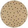 Hand-woven jute rug with polka dot print 120 cm by , Rugs - Ref: Foro24-133687, Price: 36,60 €, Discount: %