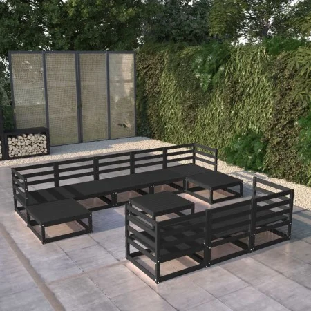 Juego de muebles de jardín 11 piezas madera maciza de pino by , Garden sets - Ref: Foro24-3076118, Price: 835,72 €, Discount: %