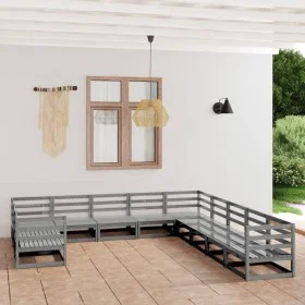 11-teiliges Gartensitzgruppen-Set aus massivem Kiefernholz von , Gartensets - Ref: Foro24-3076016, Preis: 821,32 €, Rabatt: %