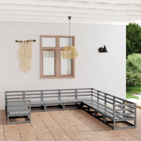 Juego de muebles de jardín 11 piezas madera maciza de pino de , Conjuntos de jardín - Ref: Foro24-3076016, Precio: 833,06 €, ...