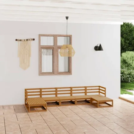 7-teiliges Gartensitzgruppen-Set aus massivem Kiefernholz. von , Gartensets - Ref: Foro24-3076077, Preis: 471,05 €, Rabatt: %