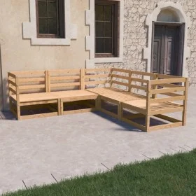 Juego de muebles de jardín 5 piezas madera maciza de pino by , Garden sets - Ref: Foro24-3075724, Price: 273,85 €, Discount: %