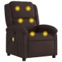 Dunkelbraunes Stoff-Massage-Sessel mit Liegefunktion von , Sessel - Ref: Foro24-371768, Preis: 206,24 €, Rabatt: %