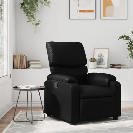 Sillón reclinable de cuero sintético negro de , Sillones - Ref: Foro24-373434, Precio: 212,45 €, Descuento: %