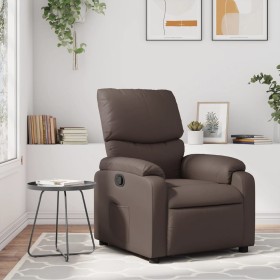 Sillón reclinable de cuero sintético marrón de , Sillones - Ref: Foro24-373436, Precio: 252,50 €, Descuento: %