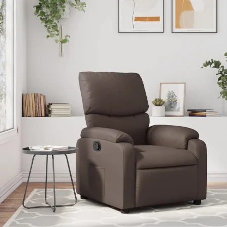Sillón reclinable de cuero sintético marrón de , Sillones - Ref: Foro24-373436, Precio: 247,82 €, Descuento: %