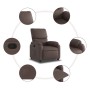 Sillón reclinable de cuero sintético marrón by , Armchairs - Ref: Foro24-373436, Price: 252,50 €, Discount: %