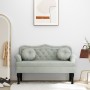 Banco con cojines terciopelo gris claro 120,5x65x75 cm de , Bancos - Ref: Foro24-372140, Precio: 199,40 €, Descuento: %