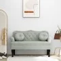 Banco con cojines terciopelo gris claro 120,5x65x75 cm de , Bancos - Ref: Foro24-372140, Precio: 194,43 €, Descuento: %