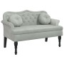 Banco con cojines terciopelo gris claro 120,5x65x75 cm de , Bancos - Ref: Foro24-372140, Precio: 199,40 €, Descuento: %