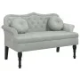Banco con cojines terciopelo gris claro 120,5x65x75 cm de , Bancos - Ref: Foro24-372140, Precio: 194,43 €, Descuento: %