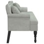 Banco con cojines terciopelo gris claro 120,5x65x75 cm de , Bancos - Ref: Foro24-372140, Precio: 199,40 €, Descuento: %