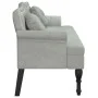Banco con cojines terciopelo gris claro 120,5x65x75 cm de , Bancos - Ref: Foro24-372140, Precio: 194,43 €, Descuento: %