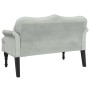Banco con cojines terciopelo gris claro 120,5x65x75 cm de , Bancos - Ref: Foro24-372140, Precio: 199,40 €, Descuento: %