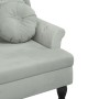 Banco con cojines terciopelo gris claro 120,5x65x75 cm de , Bancos - Ref: Foro24-372140, Precio: 199,40 €, Descuento: %