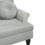 Banco con cojines terciopelo gris claro 120,5x65x75 cm de , Bancos - Ref: Foro24-372140, Precio: 194,43 €, Descuento: %