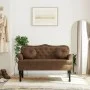 Banco con cojines ante sintético marrón 120,5x65x75 cm by , Banks - Ref: Foro24-372149, Price: 214,44 €, Discount: %