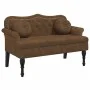 Banco con cojines ante sintético marrón 120,5x65x75 cm by , Banks - Ref: Foro24-372149, Price: 214,44 €, Discount: %