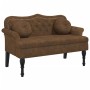 Bank mit braunen Kunstleder-Kissen 120,5x65x75 cm. von , Banken - Ref: Foro24-372149, Preis: 219,11 €, Rabatt: %
