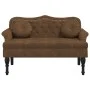 Banco con cojines ante sintético marrón 120,5x65x75 cm by , Banks - Ref: Foro24-372149, Price: 214,44 €, Discount: %