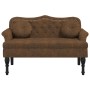 Banco con cojines ante sintético marrón 120,5x65x75 cm by , Banks - Ref: Foro24-372149, Price: 219,11 €, Discount: %