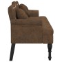 Banco con cojines ante sintético marrón 120,5x65x75 cm by , Banks - Ref: Foro24-372149, Price: 219,11 €, Discount: %