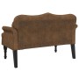 Banco con cojines ante sintético marrón 120,5x65x75 cm by , Banks - Ref: Foro24-372149, Price: 219,11 €, Discount: %
